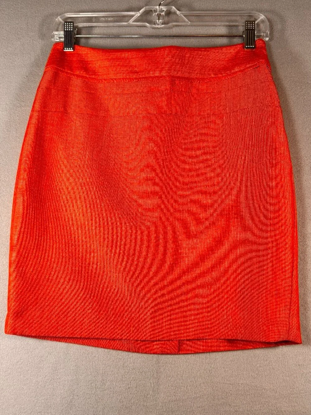 The Limited Woman’s Orange Zip Up Knee Length Lined Pencil Skirt Size 2 NWT